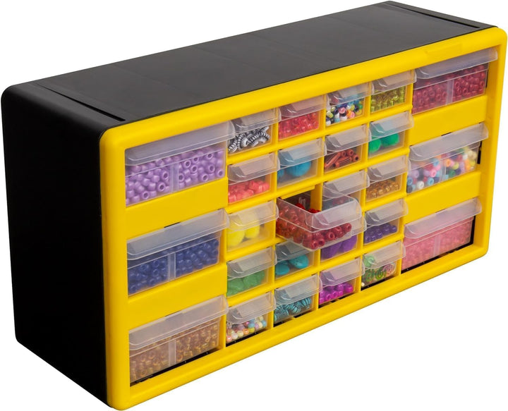 Akro-Mils 10126 26-Drawer Plastic Drawer Storage Cabinet for Garage Organization, Lego Storage, Teac