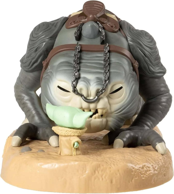 Funko Star Wars: The Book of Boba Fett Super Sized Jumbo Pop! Vinyl Figur Grogu with Rancor 25cm