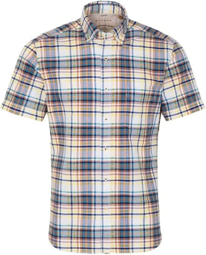 eterna Herren Upcycling Shirt Oxford Regular FIT 40 Blau, 40 Blau