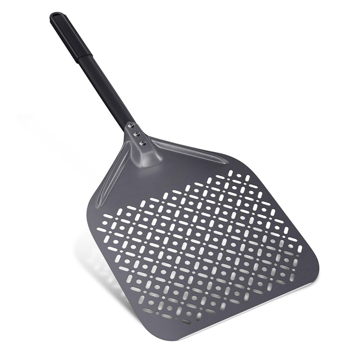 12 Zoll 30cm x 72cm Perforierter Pizzaschieber, Pizzaschaufel aus Hart Eloxiertes Aluminium Rechteck