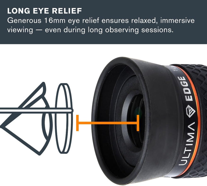 Celestron 93450 Ultima Edge 10 mm Parfokales Ultra-Flachfeld-Okular für 1,25 Zoll Fokussierer – Gest
