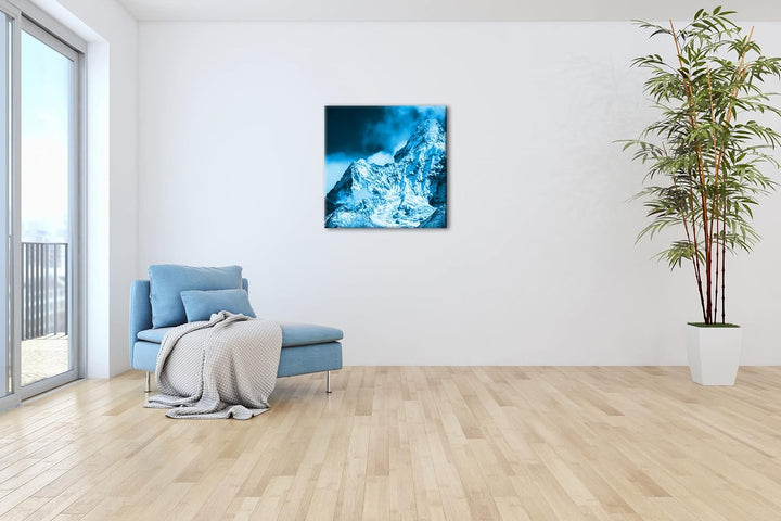 deyoli Himalaya-Gebirge Format: 70x70 Effekt: Zeichnung als Leinwandbild, Motiv auf Echtholzrahmen,