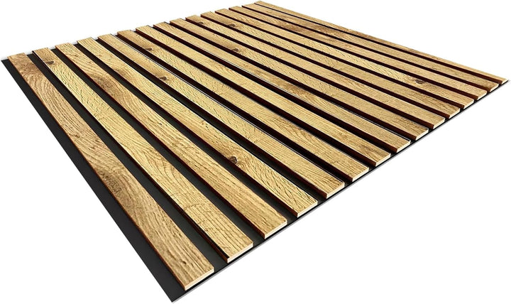Dekorative Wandpaneele mit Filz und MDF Leisten – 60x60 cm - Nachhallreduzierend & Flexibel – 3 mm F