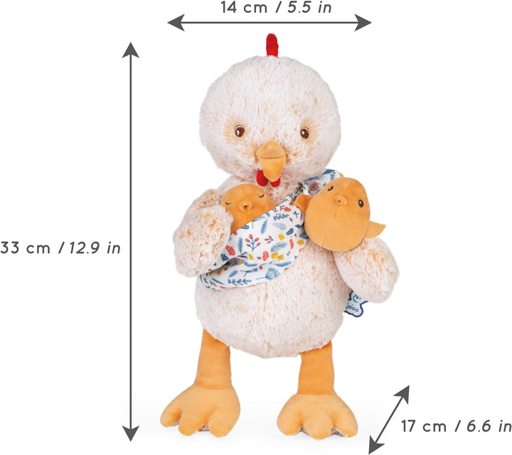 KALOO - Linoo - Plüschtier Papa Hahn Paul und Sein Baby, 35 cm - ab der Geburt K971001 Papa Henne Pa