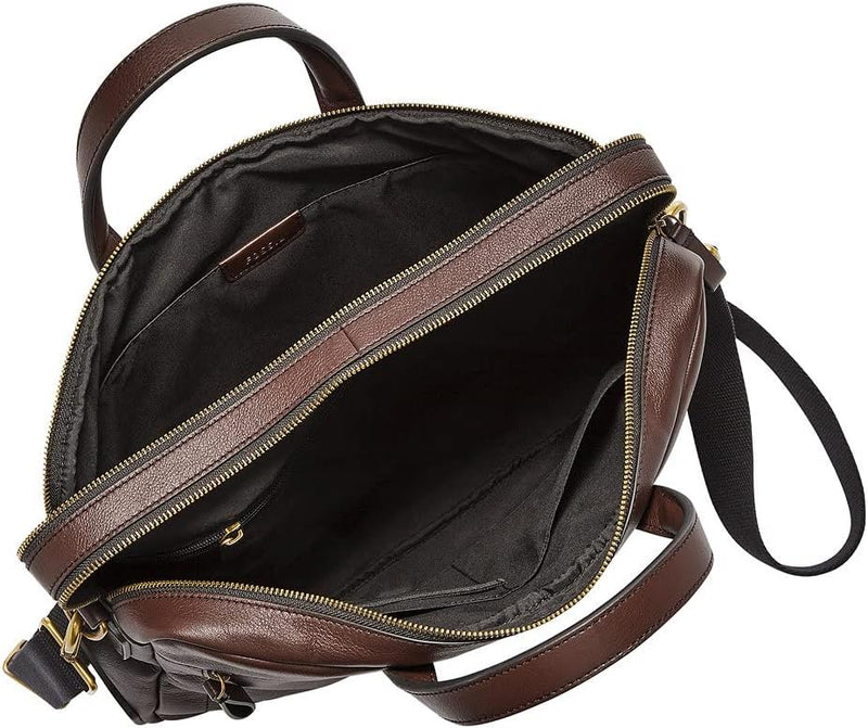 Fossil Herren Haskell Workbag Dark Brown, Dark Brown