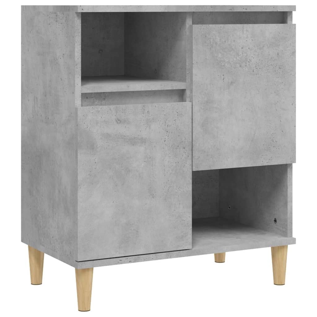 vidaXL Sideboard, Kommode mit 4 Fächern 2 Türen, Highboard Wohnzimmerschrank mit Holzbeinen, Schrank