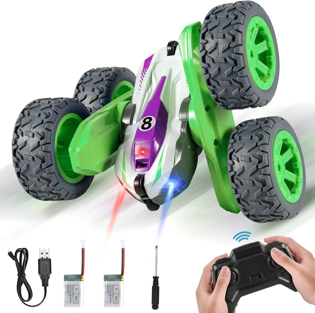 Kiztoys Ferngesteuertes Auto, RC Stunt Car Spielzeug, 4WD, 2.4GHz RC Stunt Auto 360° Flip All Terrai