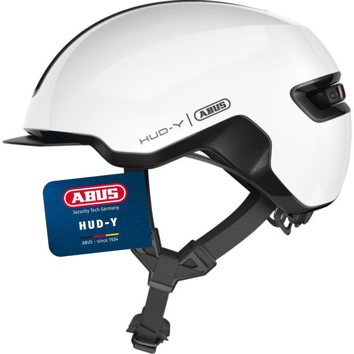 ABUS Urban Helm HUD-Y - mit magnetischem, aufladbarem LED-Rücklicht &amp; Magnetverschluss - cooler Fahr