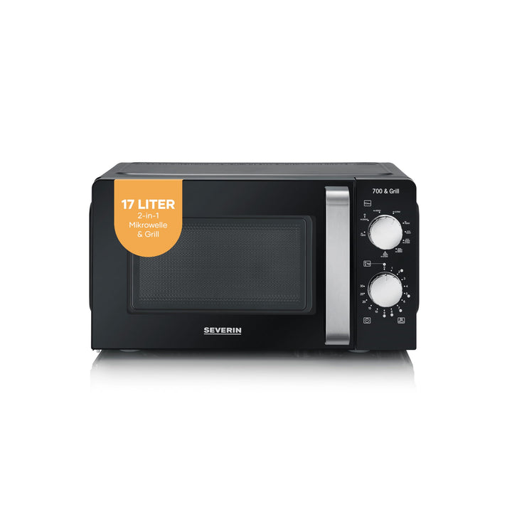 SEVERIN 2-in-1 Mikrowelle mit Grill 700 W, 900 W Grill, Grillofen mit 9 Automatikprogrammen, Mikrowe