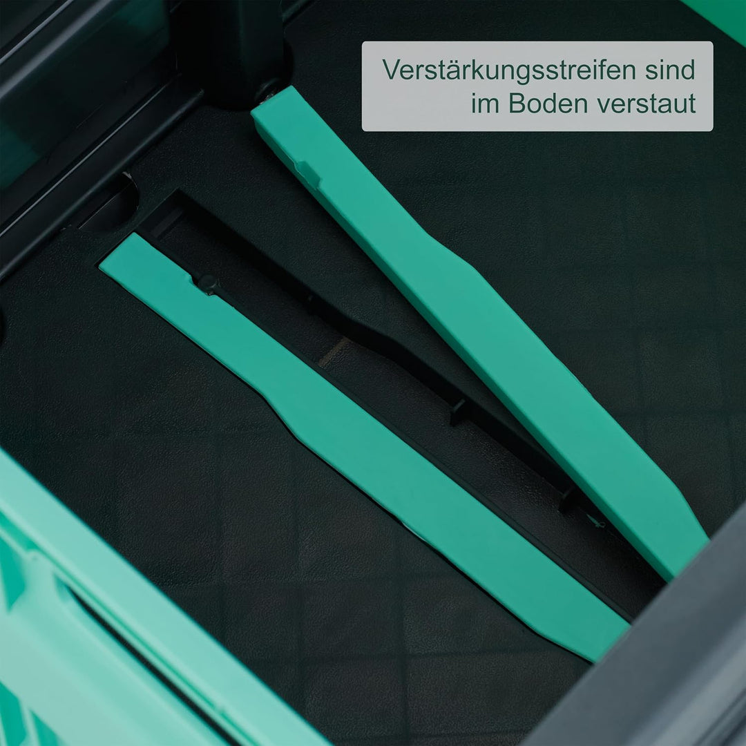 Relaxdays Einkaufstrolley, klappbar, Einkaufskorb mit Rollen, Deckel & Teleskopgriff, bis 35 kg, Rol