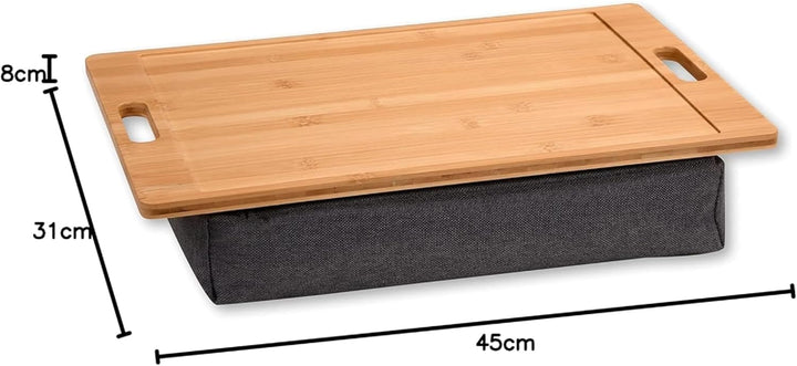 Neustanlo | Knietablett aus Holz | mit Griffen | gepolstert für hohe Stabilität | Bambus Textil | Ma
