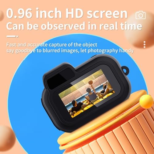 Minis Kamera Schlüsselanhänger, Kleine Digitalkamera 1080P HD 2 MP mit Farbbildschirm und Handschlau