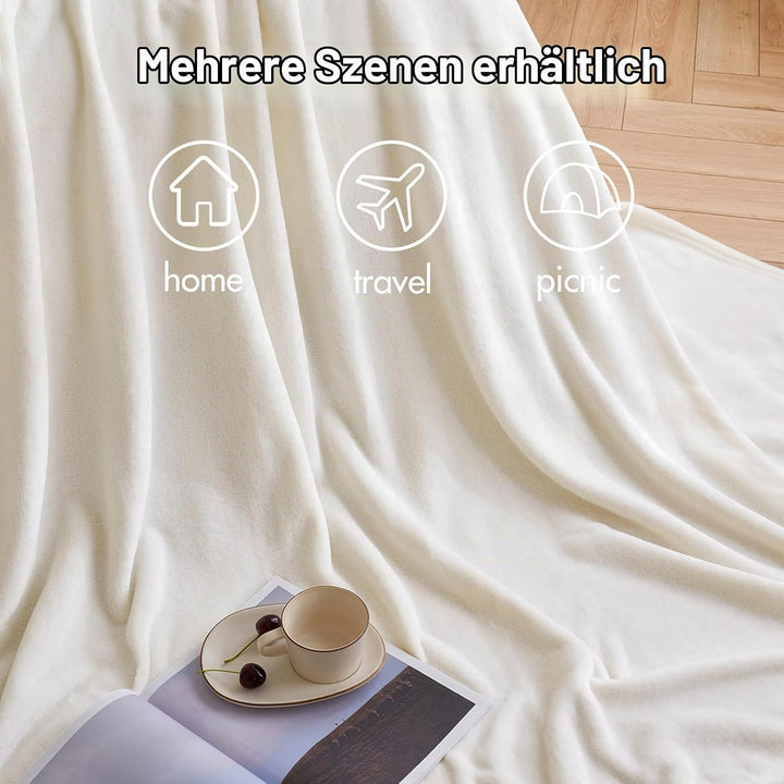 MIULEE Kuscheldecke Flauschig Decke Fleecedecke Wohndecken Couchdecke Flauschig Überwurf Mikrofaser
