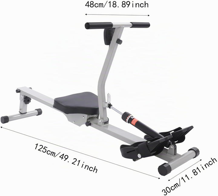 Multifunktionaler Rudergerät für Zuhause klappbar Ruder-Trainingsgerät, Hydraulisches Fitness-Ruderg