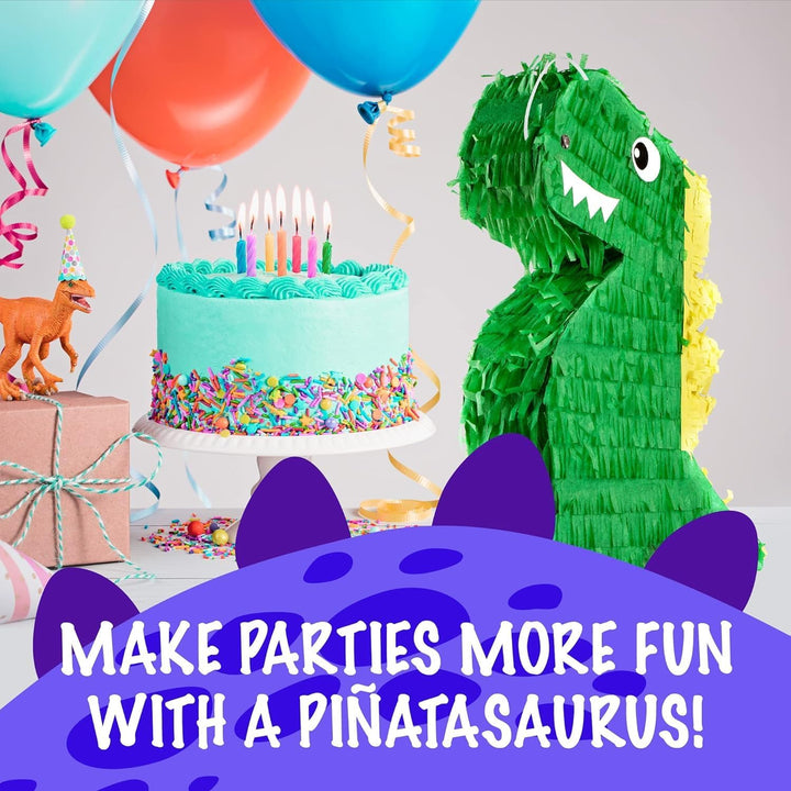 Dino Pinata Set mit Augenbinde und Schläger Pinjatta Dino zum Aufhängen Ideal zum Befüllen Pinjata f