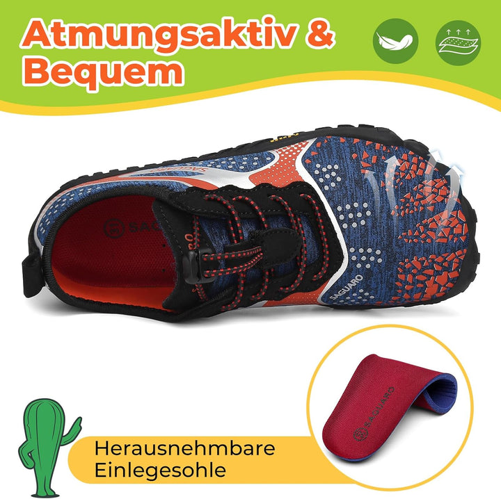 SAGUARO Barfussschuhe Kinder Barfussschuhe Schnell Trocknend Badeschuhe für Jungen Mädchen Gr.24-36,