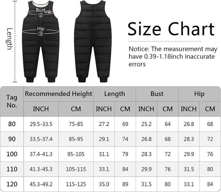 SEAUR Baby Winterhose Dick Daunenhose Leicht Schneehose Kleinkind Winddicht Warm Skihose Outdoorhose