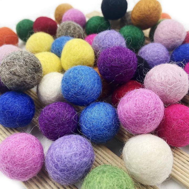 Wolle Fetl Ball 2cm 100pc Wollknäuel DIY Girlande Party Dekor DIY Custom Filz Ball Home Dekor Mischf
