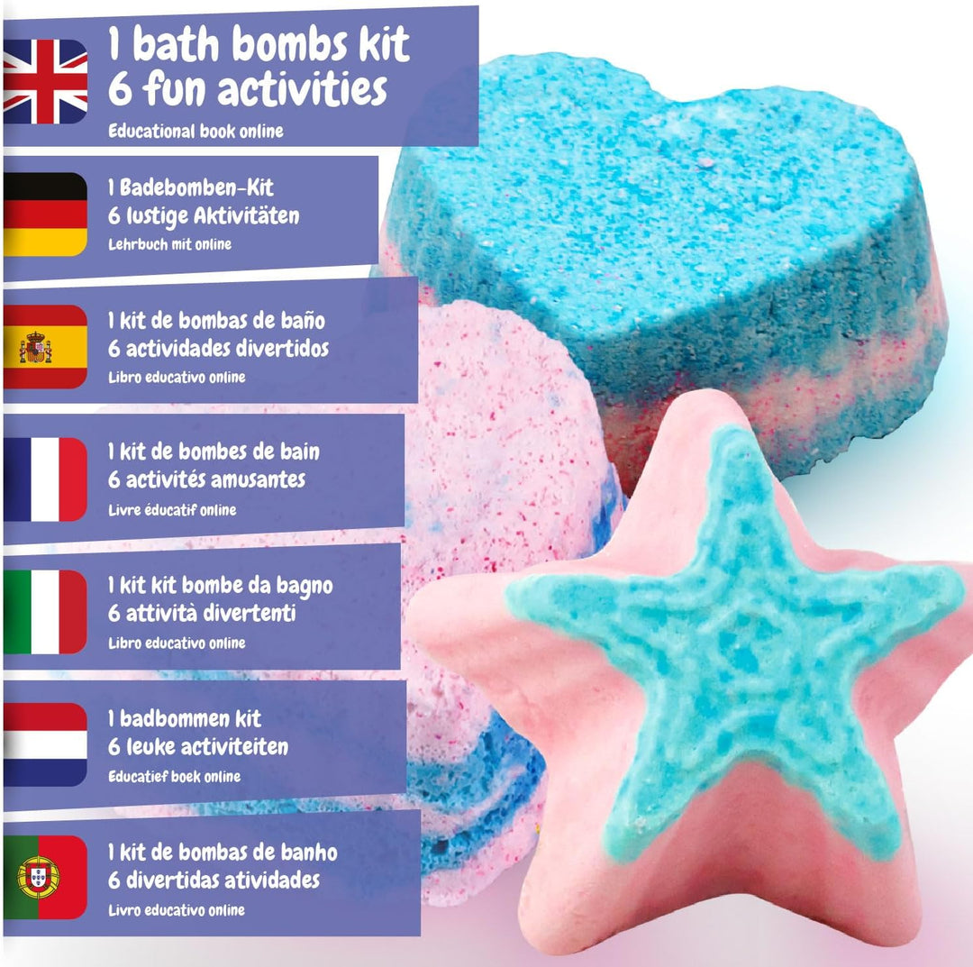 Science4you – Badebomben Selber Machen Set für Kinder ab 8 Jahren – Badekugeln Basteln Mädchen 6 7 8