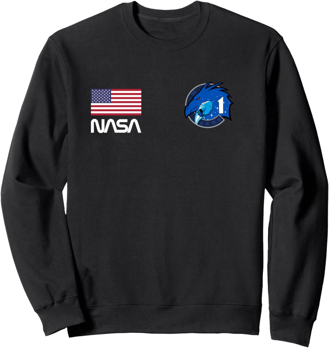 NASA Worm Dragon Spacecraft Crew-1 USA Sweatshirt