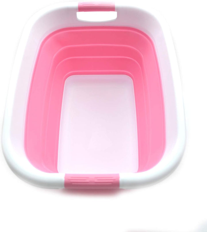 SAMMART 25L Zusammenklappbarer Wäschekorb / -wanne - faltbarer Aufbewahrungsbehälter/Organizer - tra