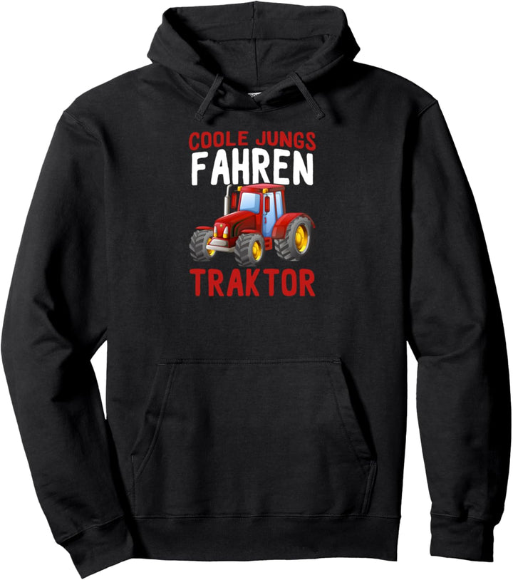 Coole Jungs fahren Traktor Landwirtschaft Trecker Biobauer Pullover Hoodie