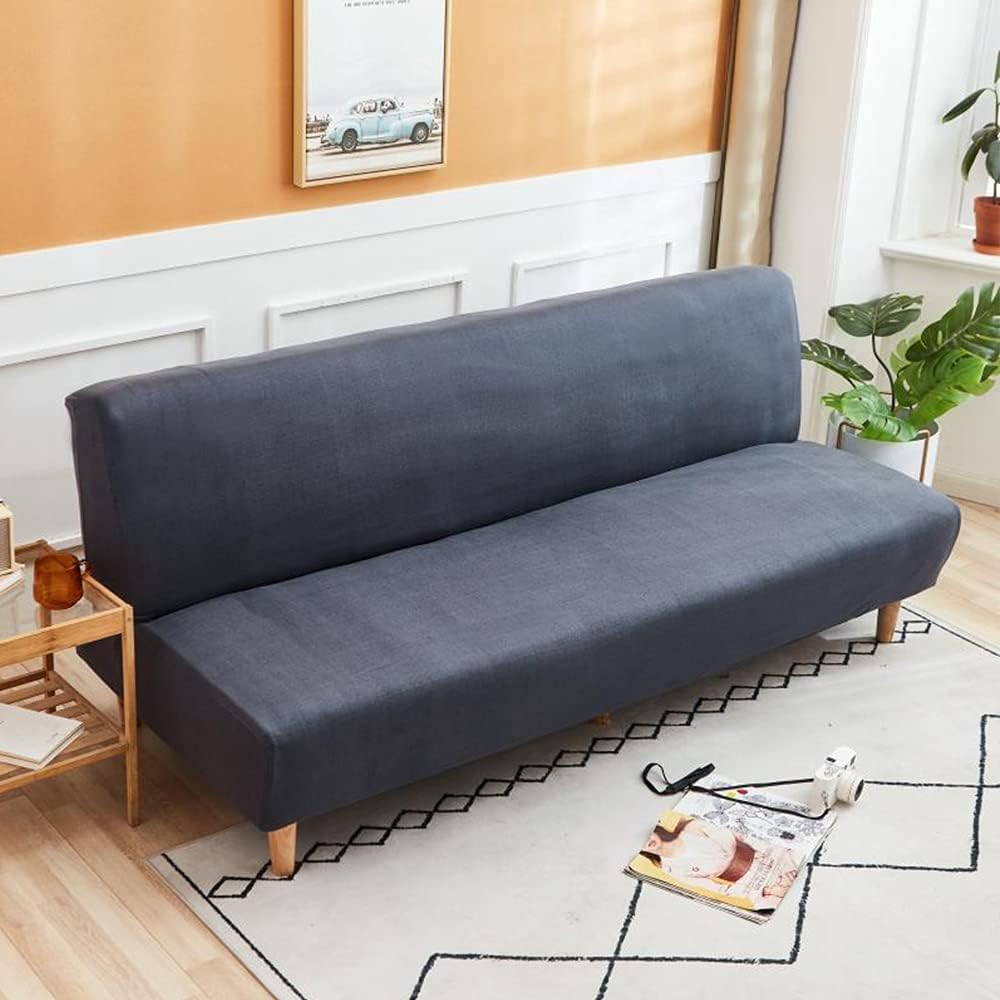 CHNSHOME Sofabezug ohne armlehnen Stretch Armlose sofaüberwurf Sofahusse Ohne Armlehne 3 sitzer Sofa