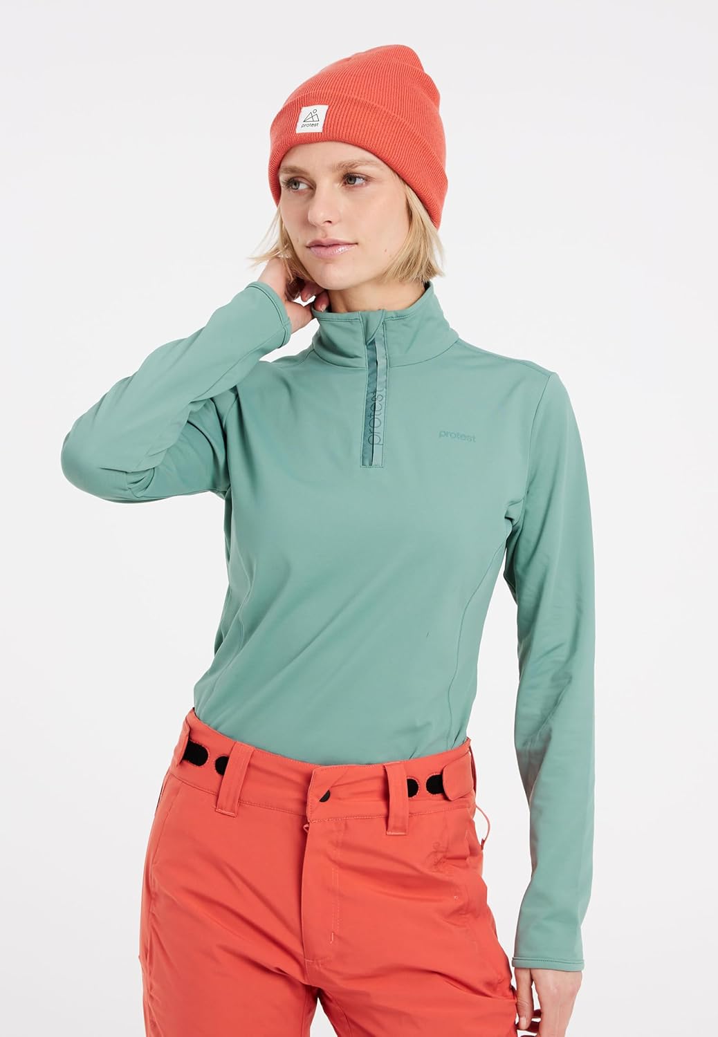 Protest Damen 1/4-reissverschluss FABRIZ M Crocodile Green, M Crocodile Green