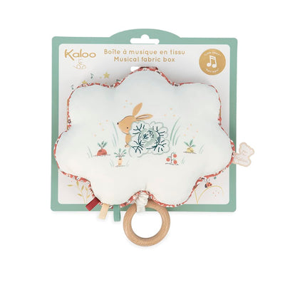 Kaloo - Petites Chansons - Spieldose aus Stoff und Holz - Musikalisches Kissen 15 cm - Kinderlied „M