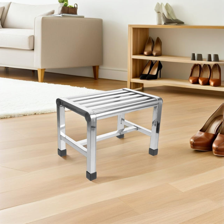 Ciieeo Duschhocker Aus Edelstahl Wasserdicht Kleiner Metallhocker Für Badezimmer Und Küche Rutschfes