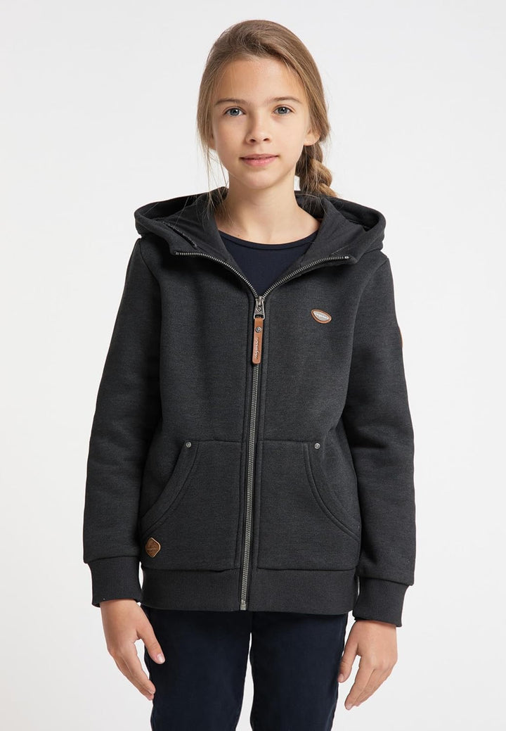 Ragwear Nesie Zip Mädchen Sweatjacke Sweatshirt mit Kapuze Übergangsjacke Jacke Cardigan Strickjacke