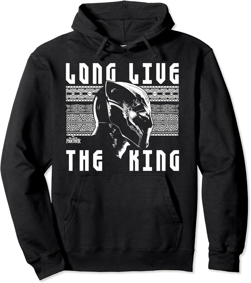 Marvel Black Panther Long Live The King Profile Portrait Pullover Hoodie