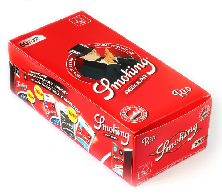 Zigarettenpapier Display Smoking No. 8 Red (50x60 Bl)