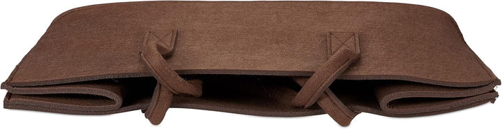Relaxdays 4 x Kaminholztasche aus Filz, tragbarer Feuerholzkorb, Faltbarer Zeitungshalter HxBxT: 25