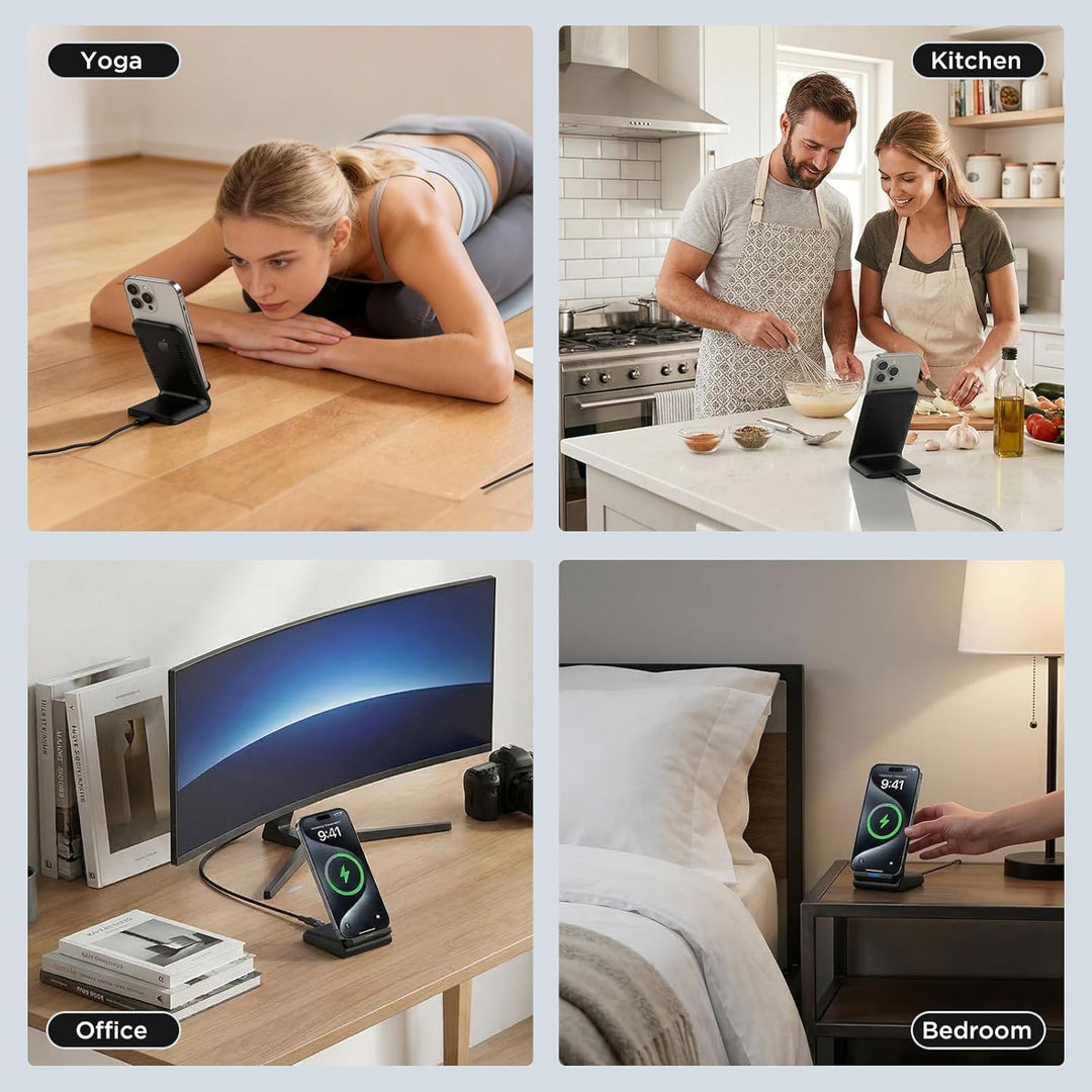 15W Kabelloses Handy Ladegerät für Google Pixel 10 Induktive Ladestation | Wireless Charger Stand fü