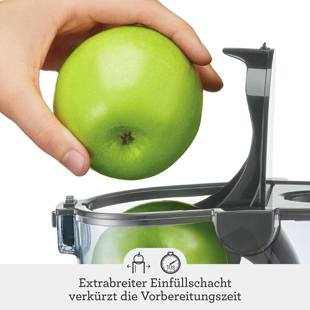 Sage Appliances Big Squeeze Saftpresse, gebürsteter Edelstahl, SJS700SIL Slow Juicer mit 1,2l Saftkr