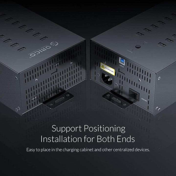 ORICO Industrial USB Hub, 30 Ports Anbringbarer, Industrietauglicher USB 2.0 Hub mit 300 W Leistung,