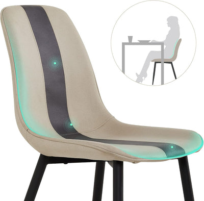 Mondeer Esszimmerstühle 2er Set, Küchenstuhl mit Metallbeinen Scandinavian Modernes Polsterstuhl für