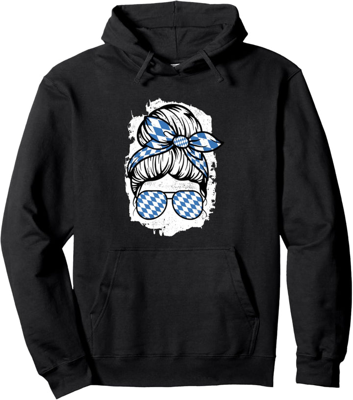 Bayrische Farben Boarischs Madl Pullover Hoodie