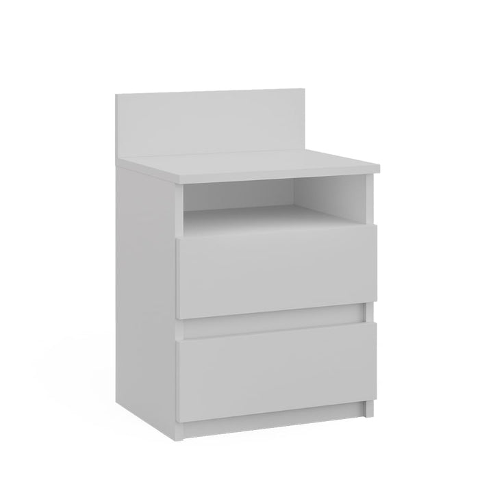 Vicco Nachttisch Monty, Weiss, 39.6 x 59.1 cm 40 x 59 cm Einzeln Weiss, 40 x 59 cm Einzeln Weiss