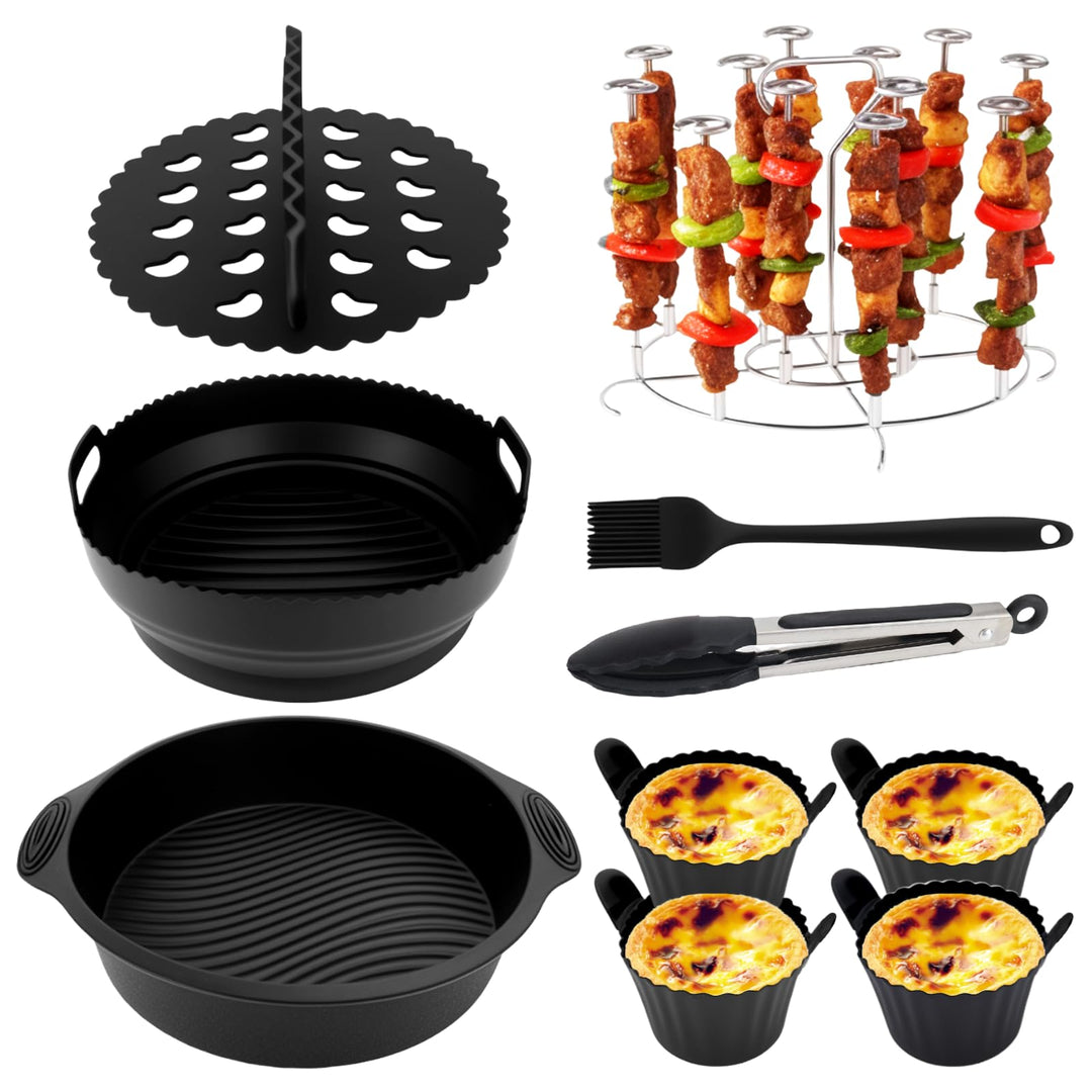 TYBYBB Heissluftfritteuse Zubehör Set kompatibel mit Ninja AF160EU AF150EU AF161EU COSORI Philips Ai