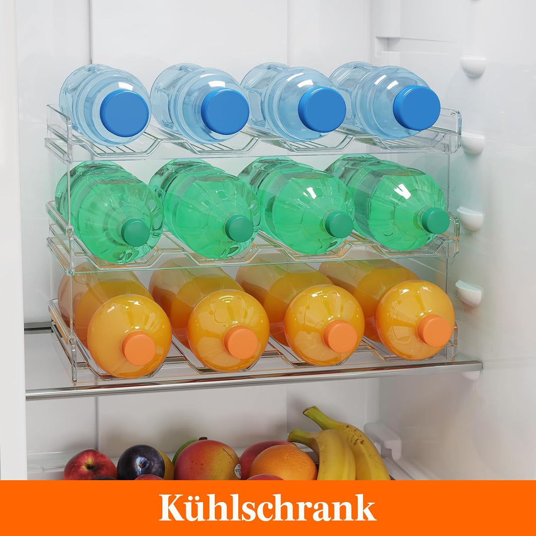 Lifewit Stapelbarer Flaschenhalter für Schrank, Gefrierschrank, Vorratskammer - Kunststoff-Wasserfla