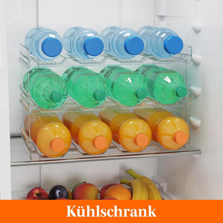 Lifewit Stapelbarer Flaschenhalter für Schrank, Gefrierschrank, Vorratskammer - Kunststoff-Wasserfla