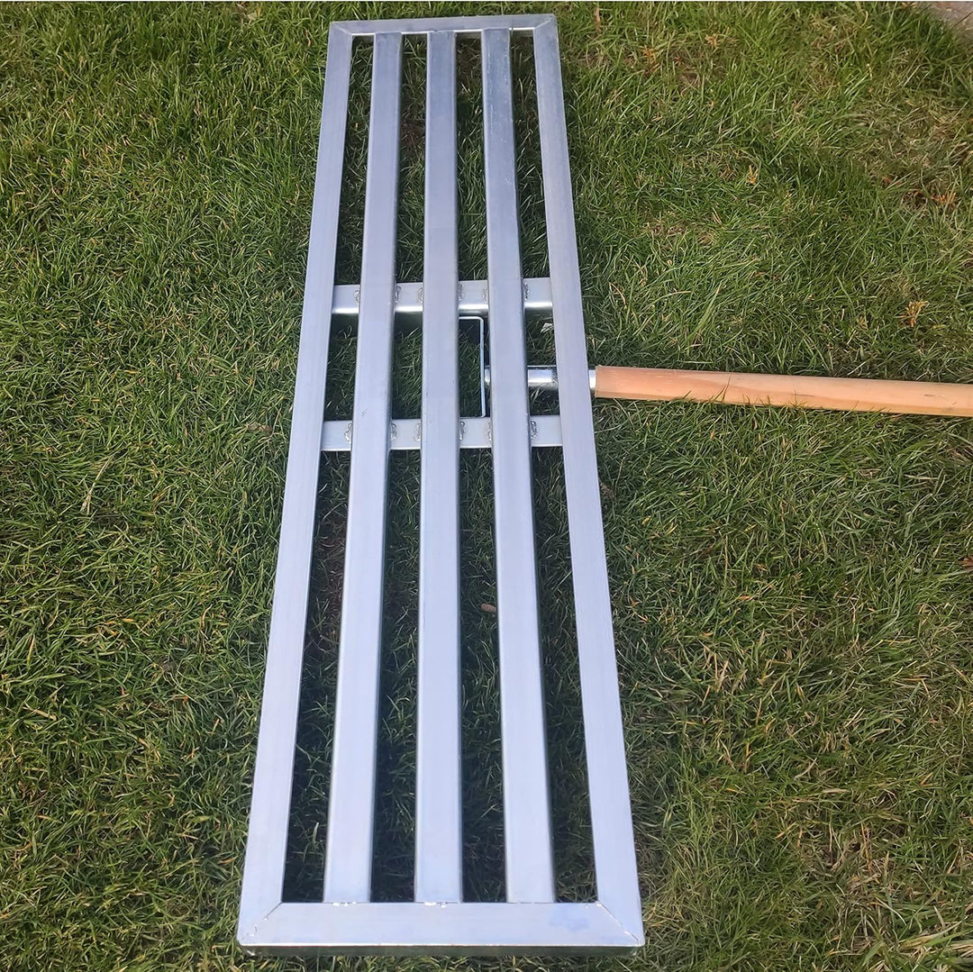 SattesGrün Profi XXL 100cm Rasenrakel Rakel zum Sanden Abziehen Levelingrake Flächenebner Leveler La