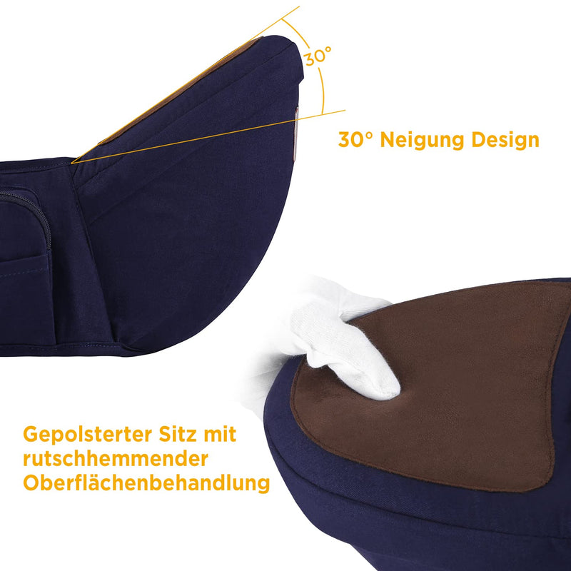 GAGAKU Baby Hüftsitz Leichte Taille Hocker 4 Tragepositionen für Kinder 0-36 Monate Neugeborenes - B