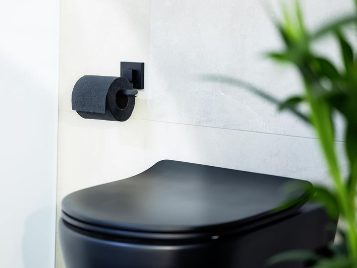 WENKO Toilettenpapierhalter Mod. Quadro eleganter Edelstahl-Wandhalter zur praktischen Aufbewahrung