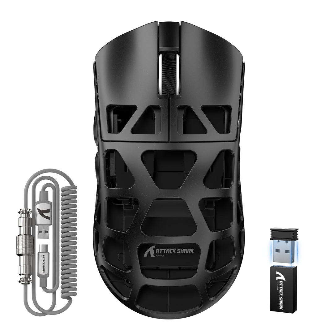 ATTACK SHARK R3PRO 46g Superlight Magnesiumlegierung Maus, 8000Hz Kabellose Abfragerate, 26000 DPI,