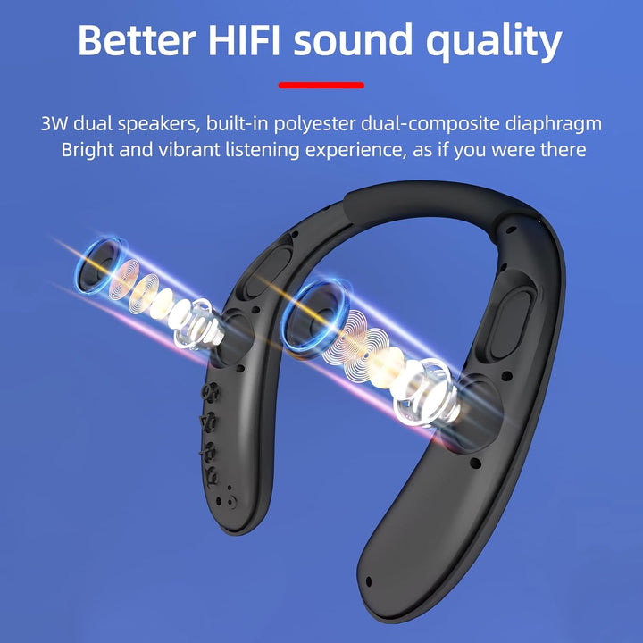 Smaloyd Bluetooth Lautsprecher Tragbarer, Wireless-Neckband-,Theater Stereo Surroud Ton, mit Mikrofo