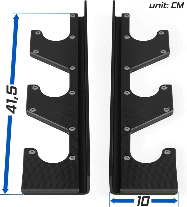 Yes4All Legierter Stahl Horizontale Wandhalterung für Langhanteln mit Schutzschicht aus UHMW-Kunstst