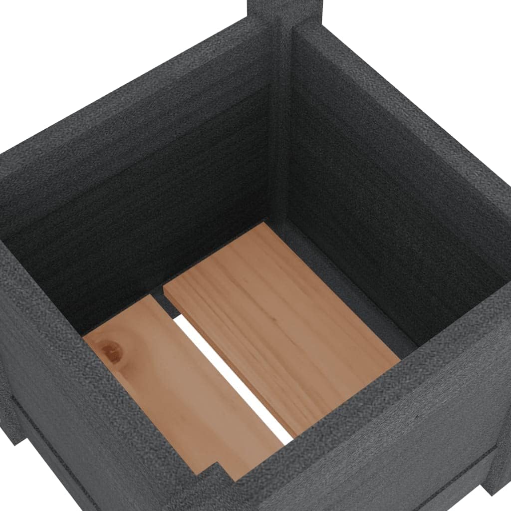 homiuse Hochbeet Pflanzkübel Grau 31x31x31 cm Massivholz Kiefer Grau Blumentopf Gross PflanzküBel Gr
